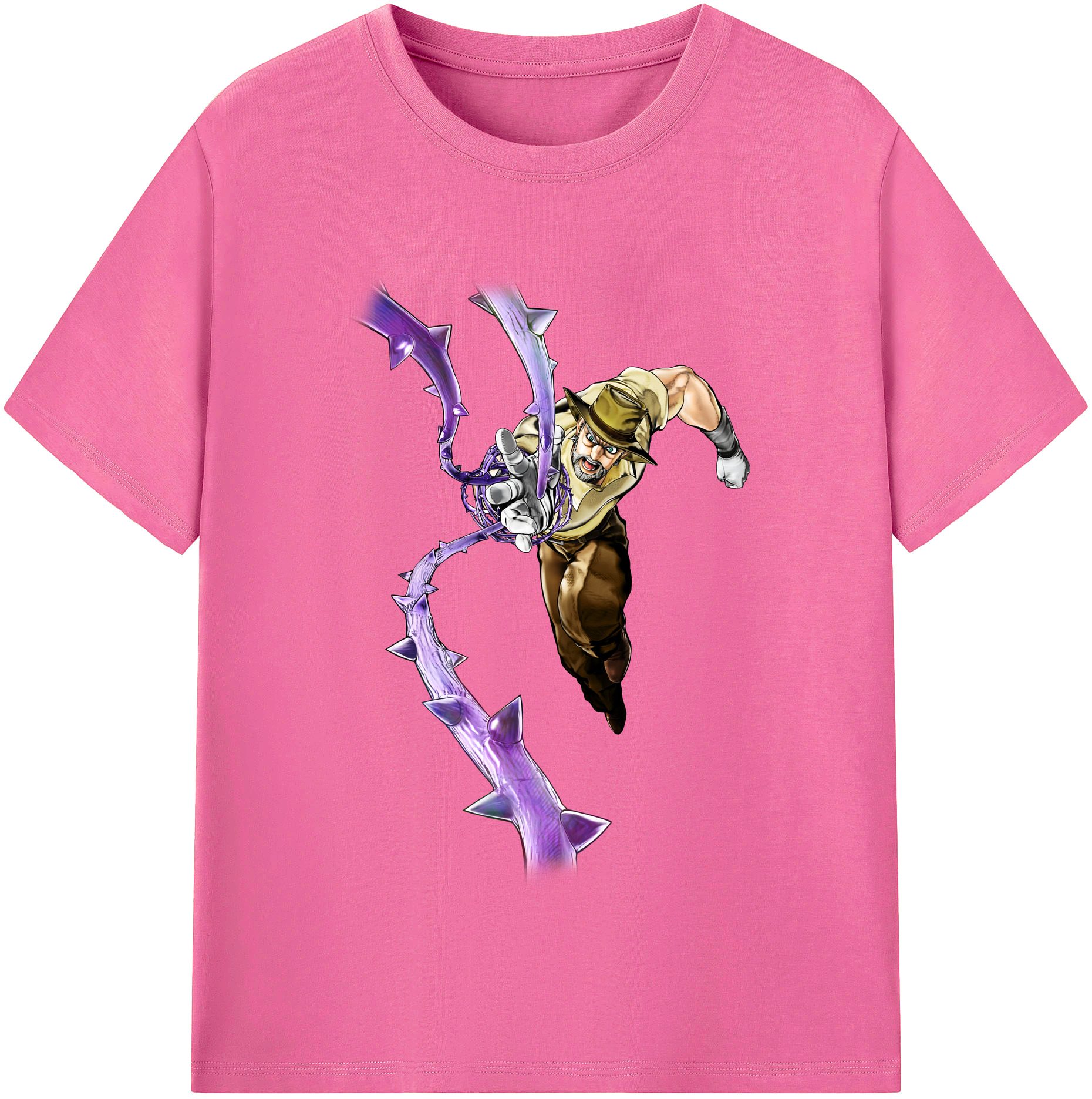 （画像用） ジョジョの奇妙な冒険 ジョセフ?ジョースター JoJo's Bizarre Adventure Joseph Joestar レディースカジュアルプリントTシャツ（綿100％）